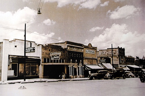 Main Street looking north, circa 1940.